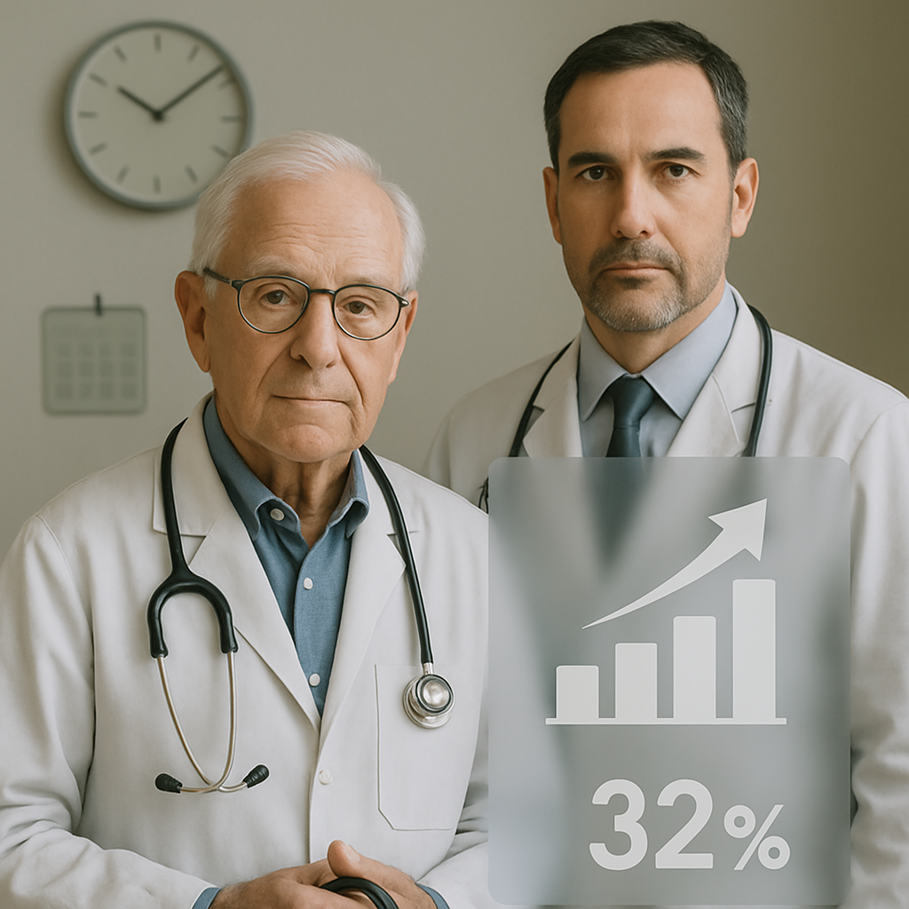 Harminckét százalékkal nőtt a 70 évnél idősebb orvosok száma